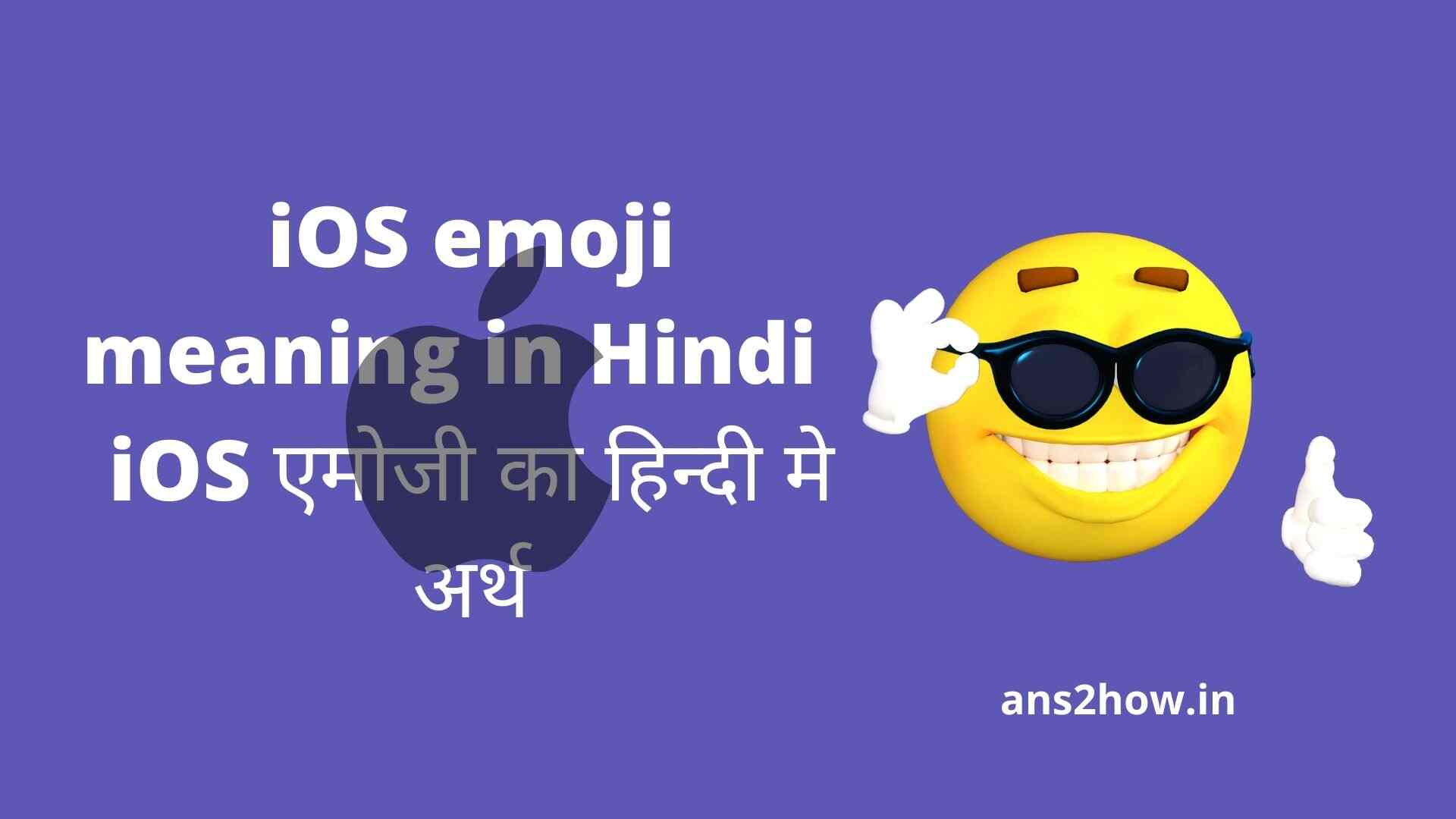 iOS emoji meaning in Hindi