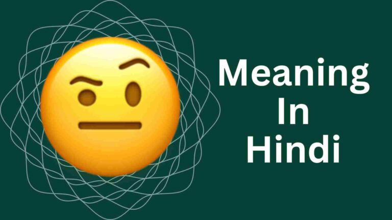 🤨meaning in Hindi