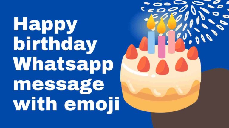 Happy birthday Whatsapp message with emoji
